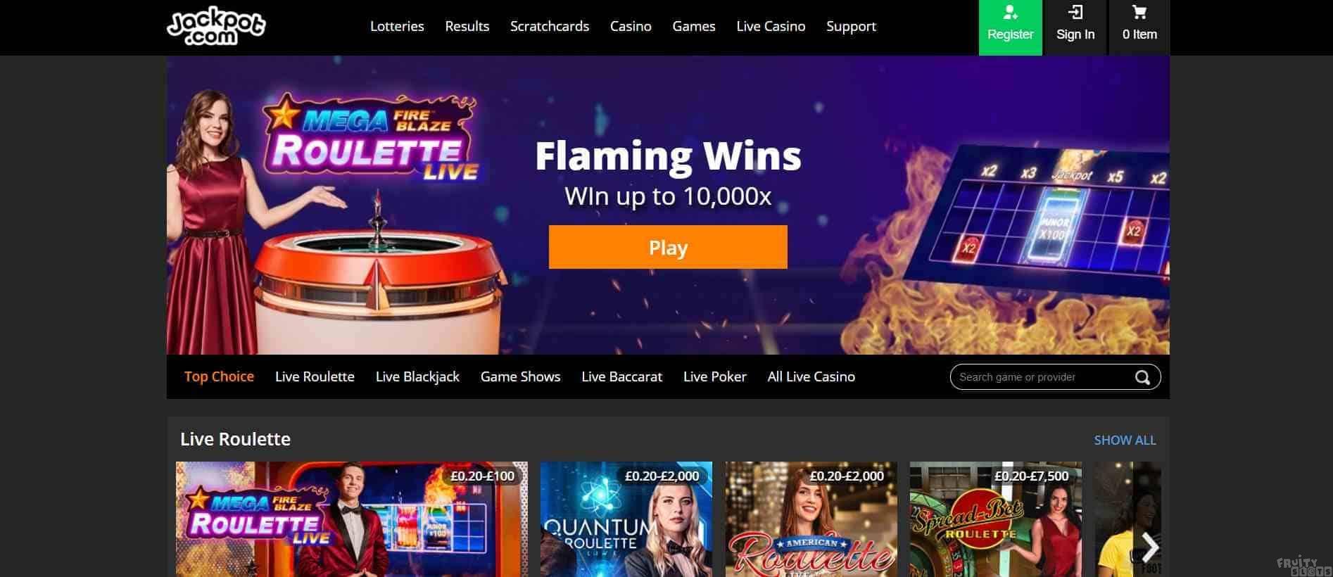 Jackpot.com Live Casino