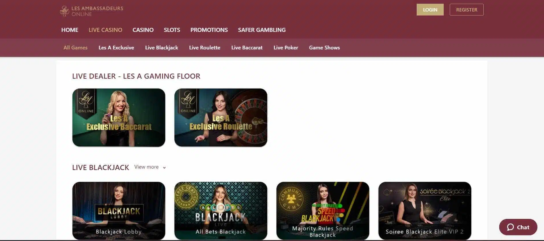 Les Ambassadeurs Live Casino