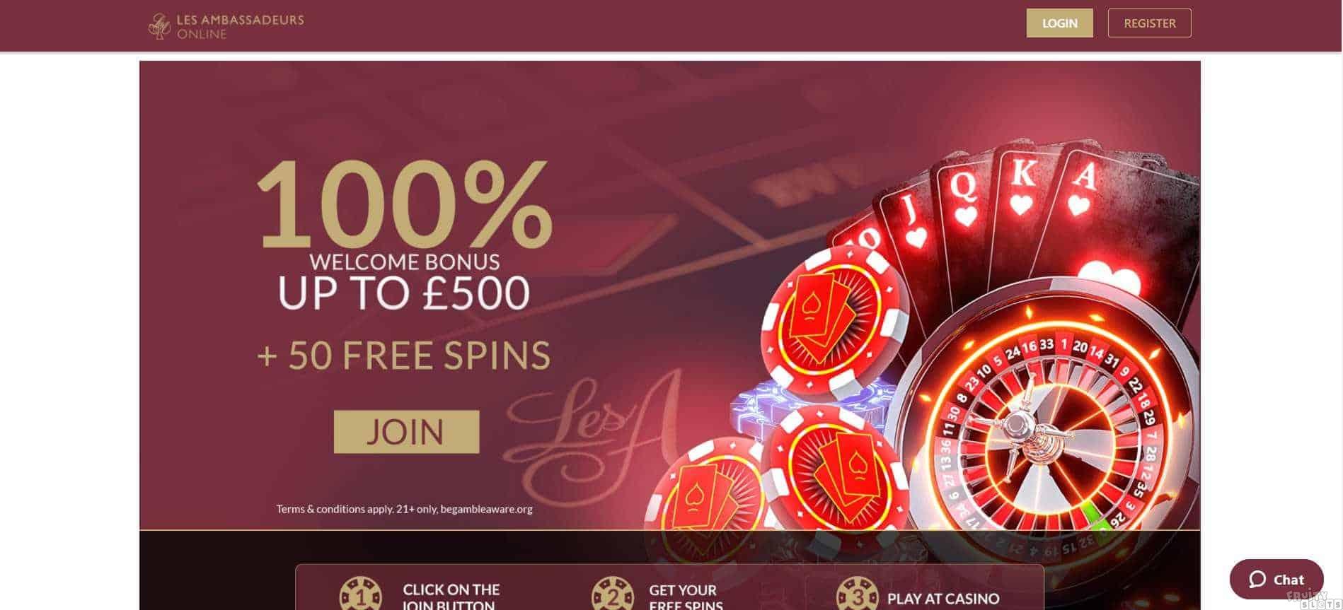 Les Ambassaduers Online Casino Home