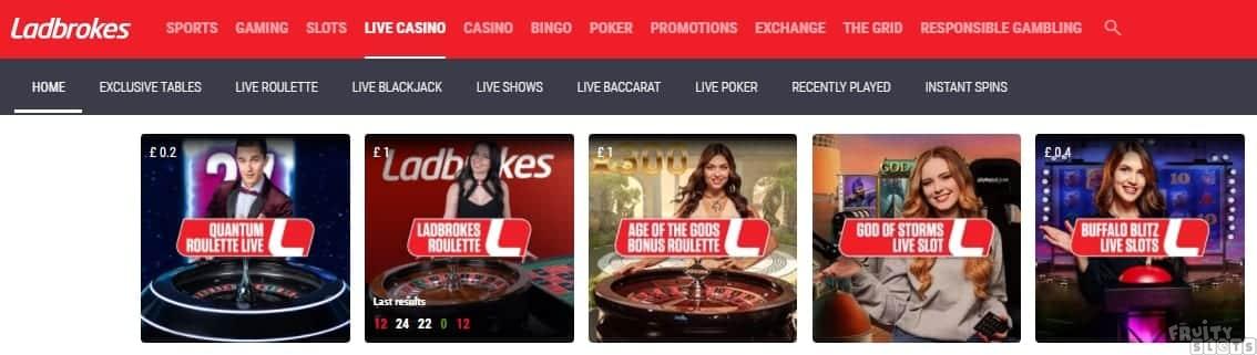 Ladbrokes Casino Live Dealer