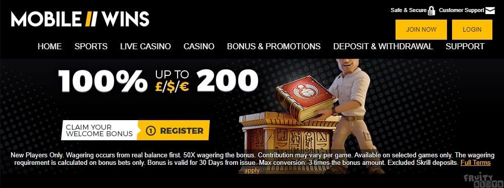 Mobile Wins Casino Promotions