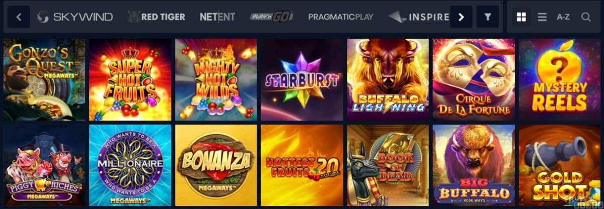 Novibet Casino Homepage
