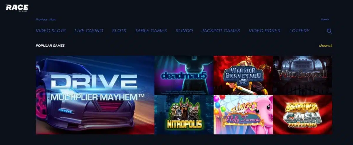 Race Casino Slots And Games