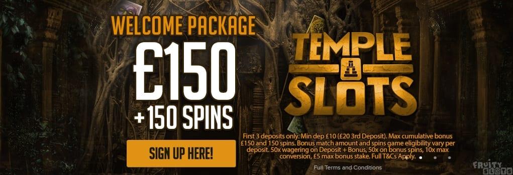Temple Slots Casino Welcome Offer