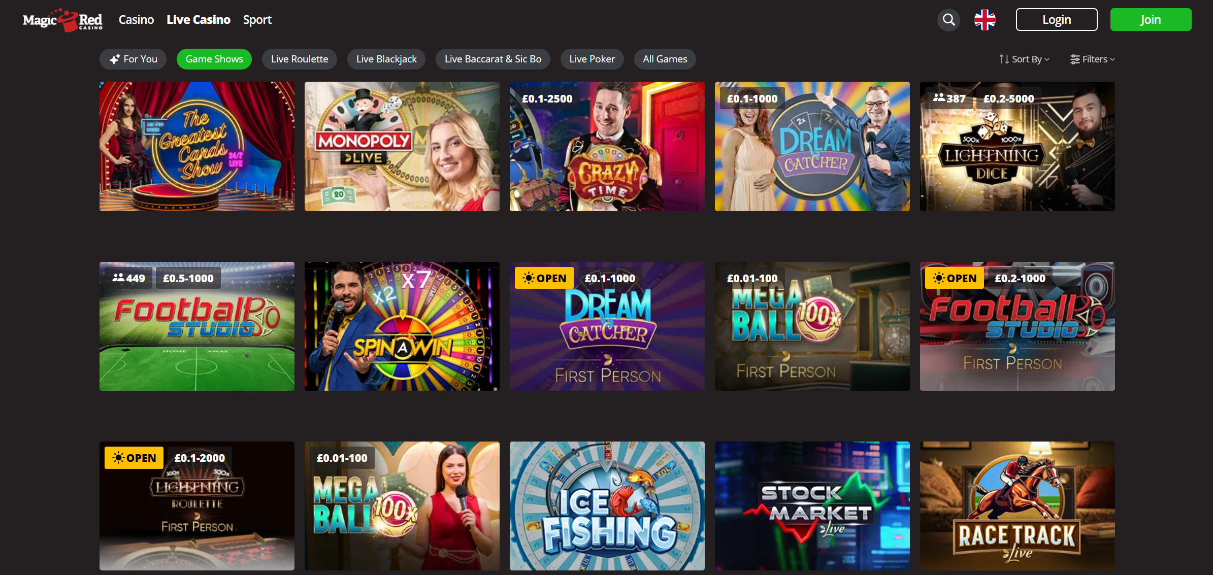 magic red game shows