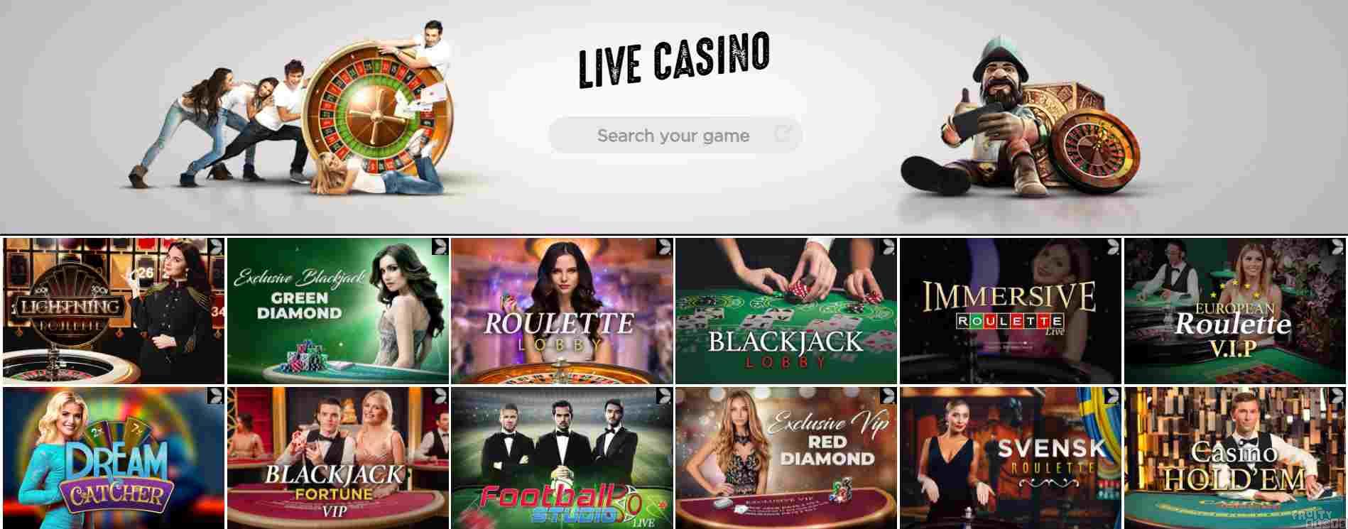 Spinit Casino Live Casino and Table Games