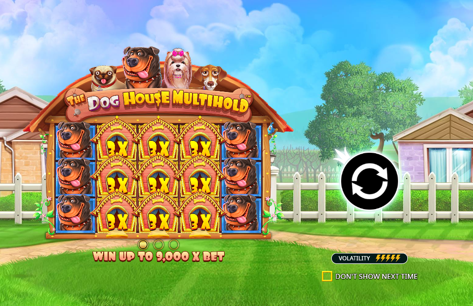 The Dog House Multihold Slot Welcome Page