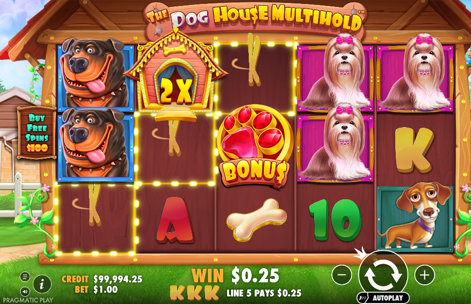 The Dog House Multihold Slot Big Win