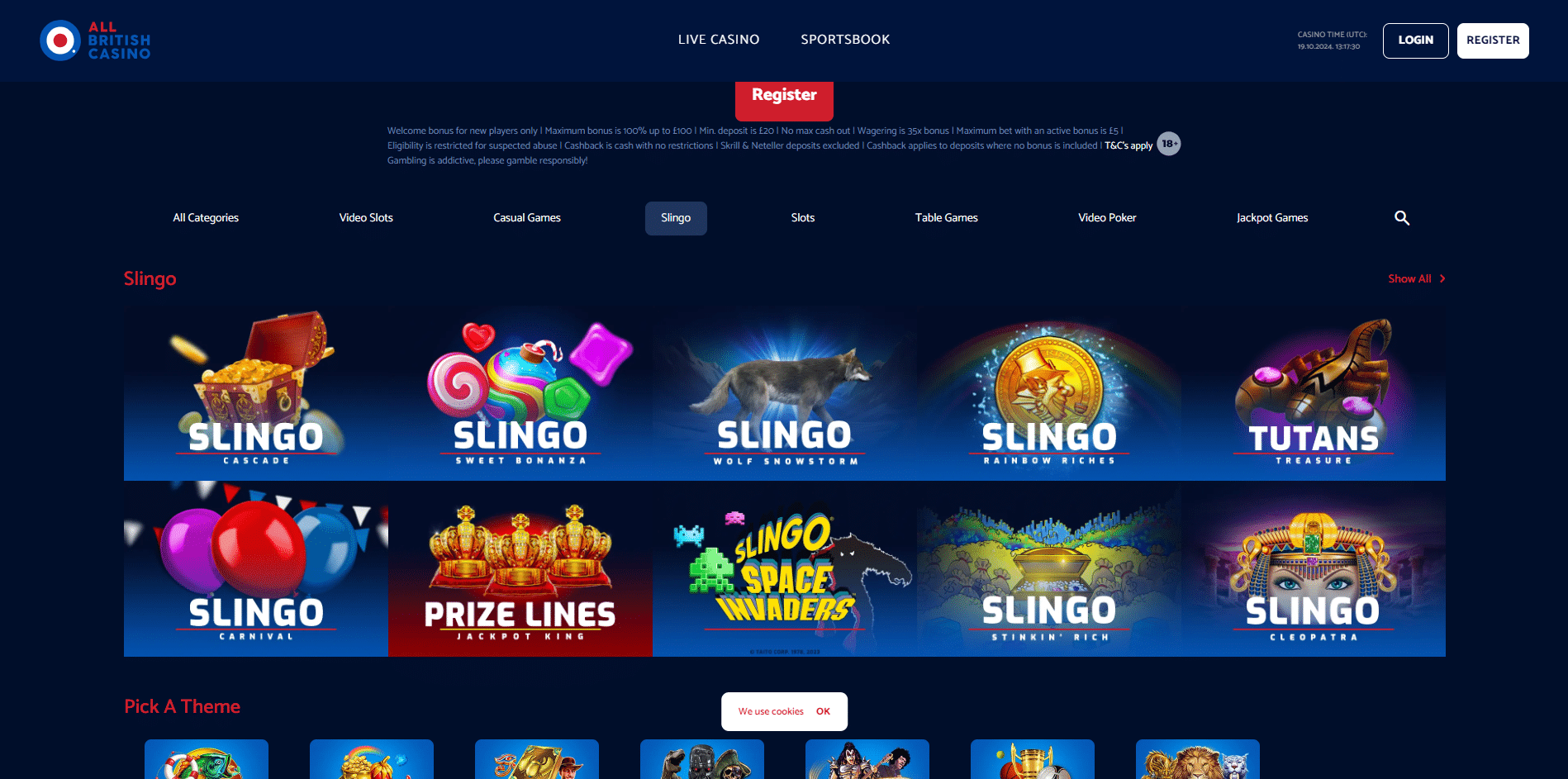 All british casino slingo