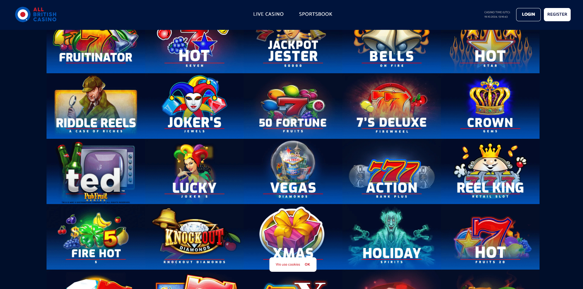 All british casino slots