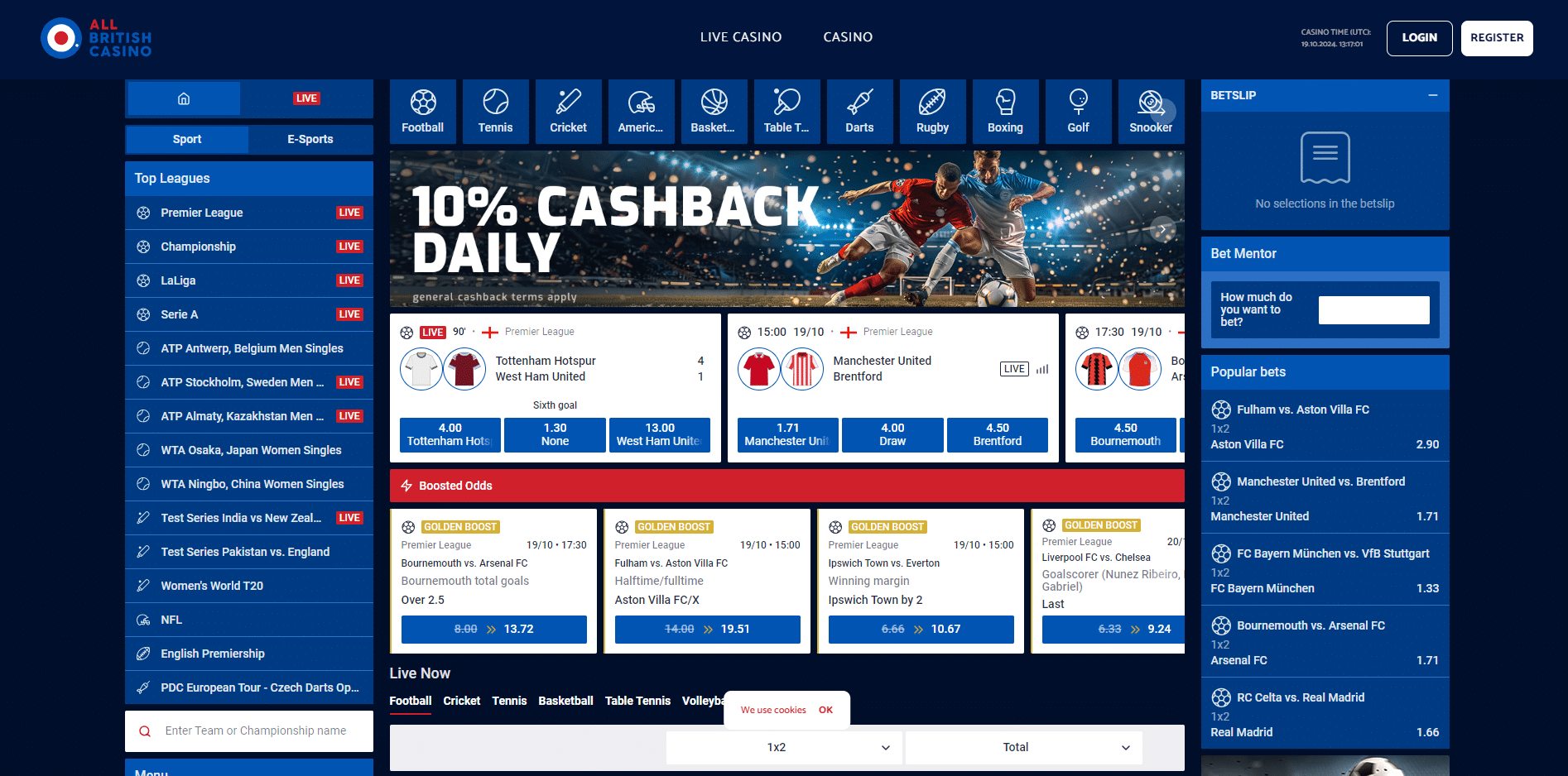 All british casino sports