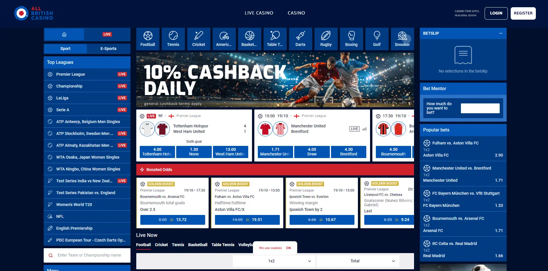 All british casino sports