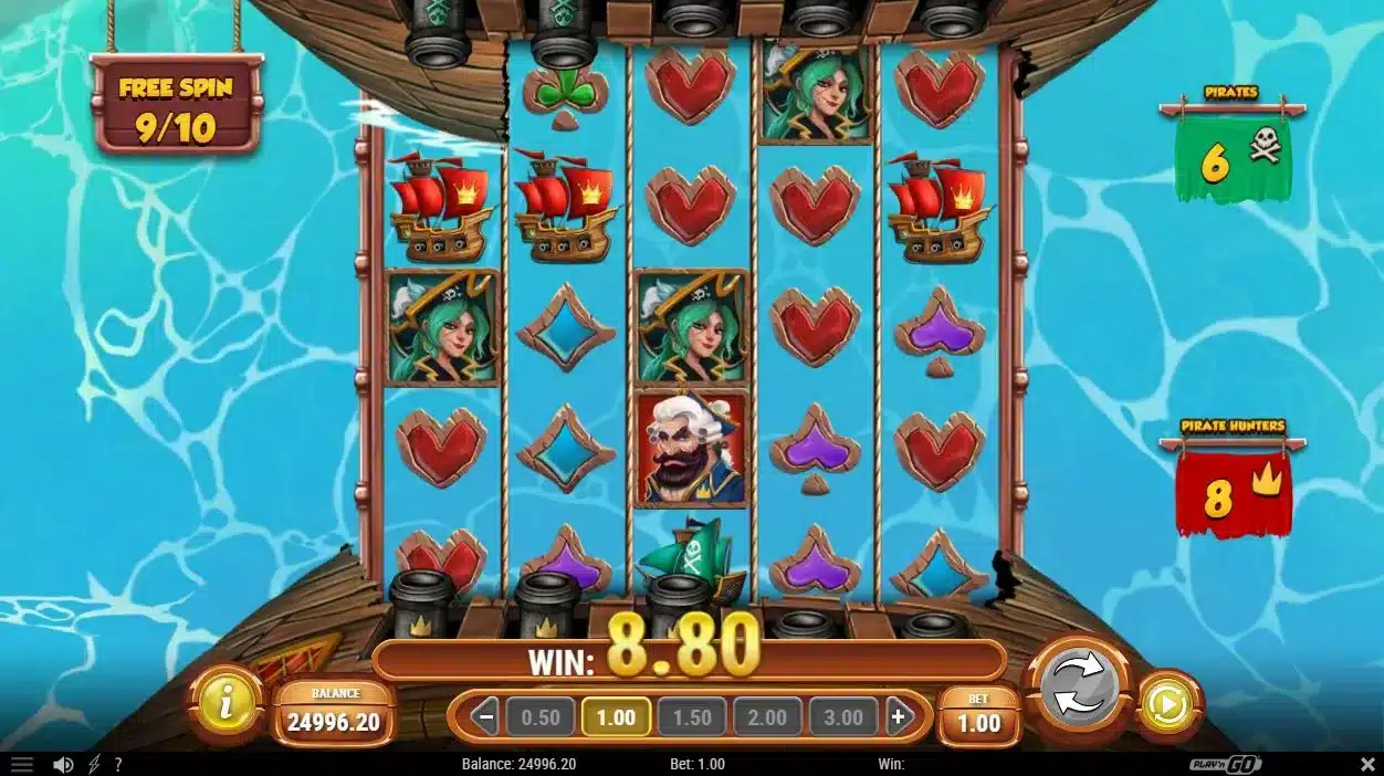 Captain Glum Pirate Hunter Free Spins