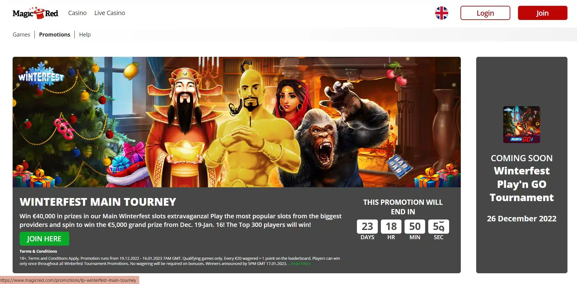 Magic Red Casino Promotions