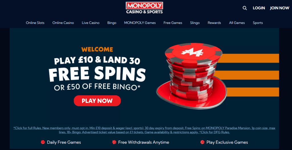 monopoly casino homepage