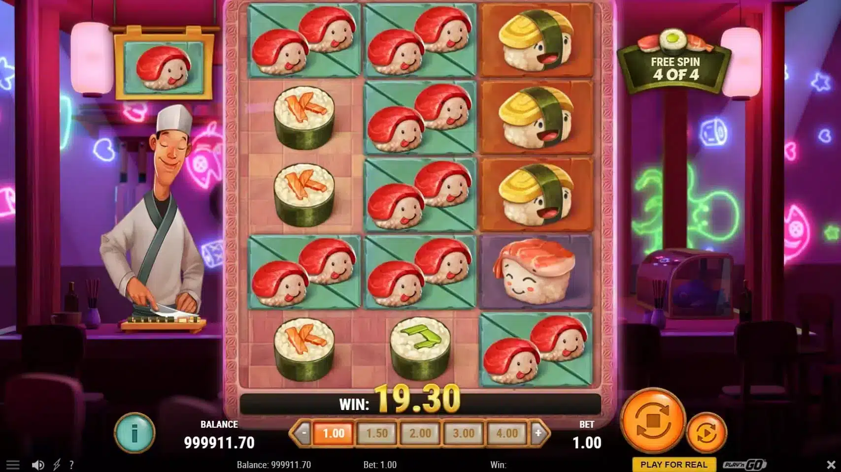 Slashimi Free Spins