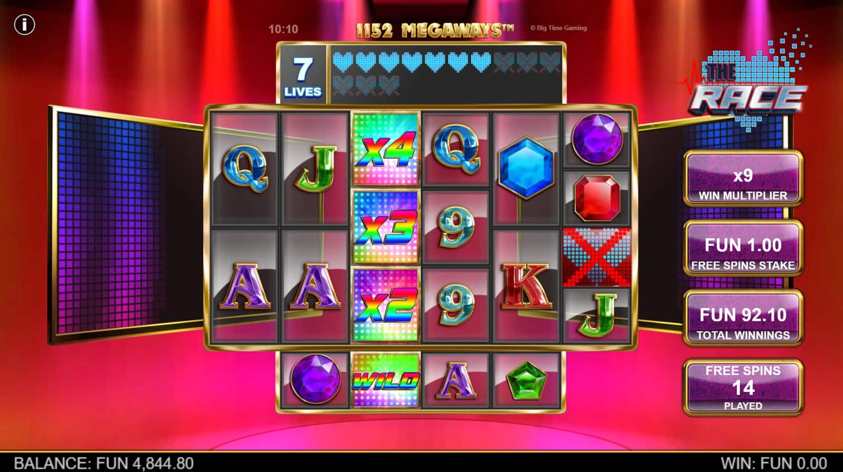 The Race Free Spins