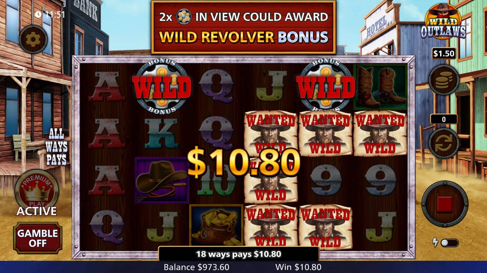 Wild Outlaws Wild Revolver Bonus