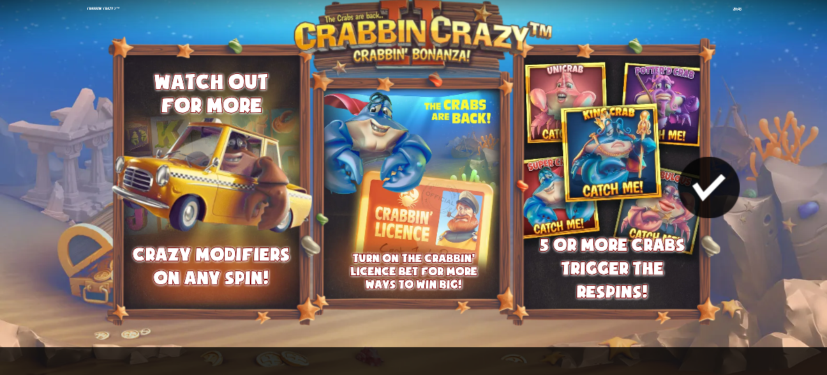 Crabbin’ Crazy 2 Welcome Page