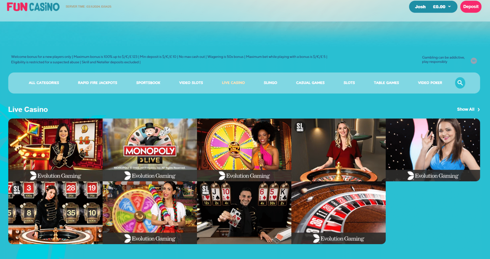 fun casino live