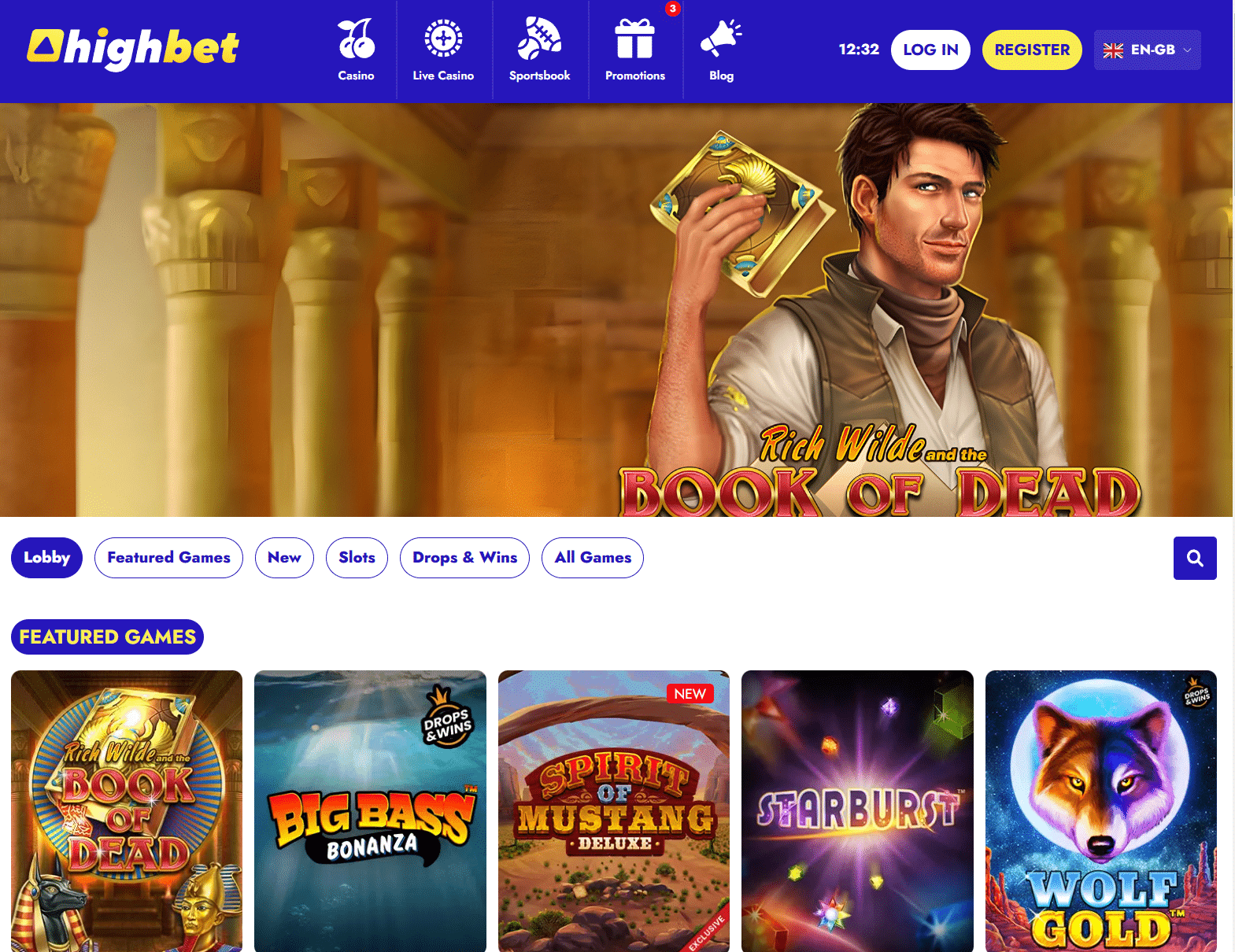 highbet casino homepage