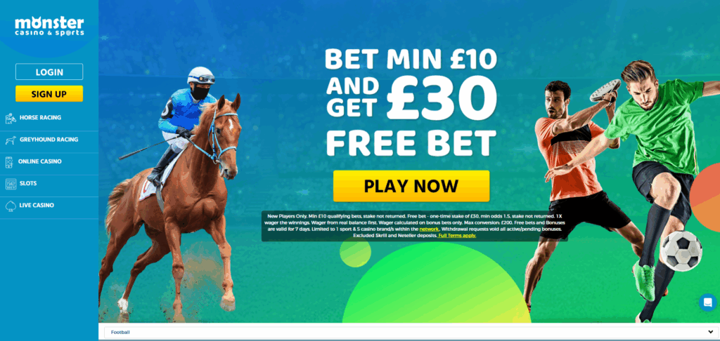 Monster Casino Free Bet Offer