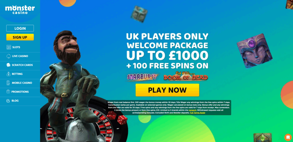 Monster Casino Homepage
