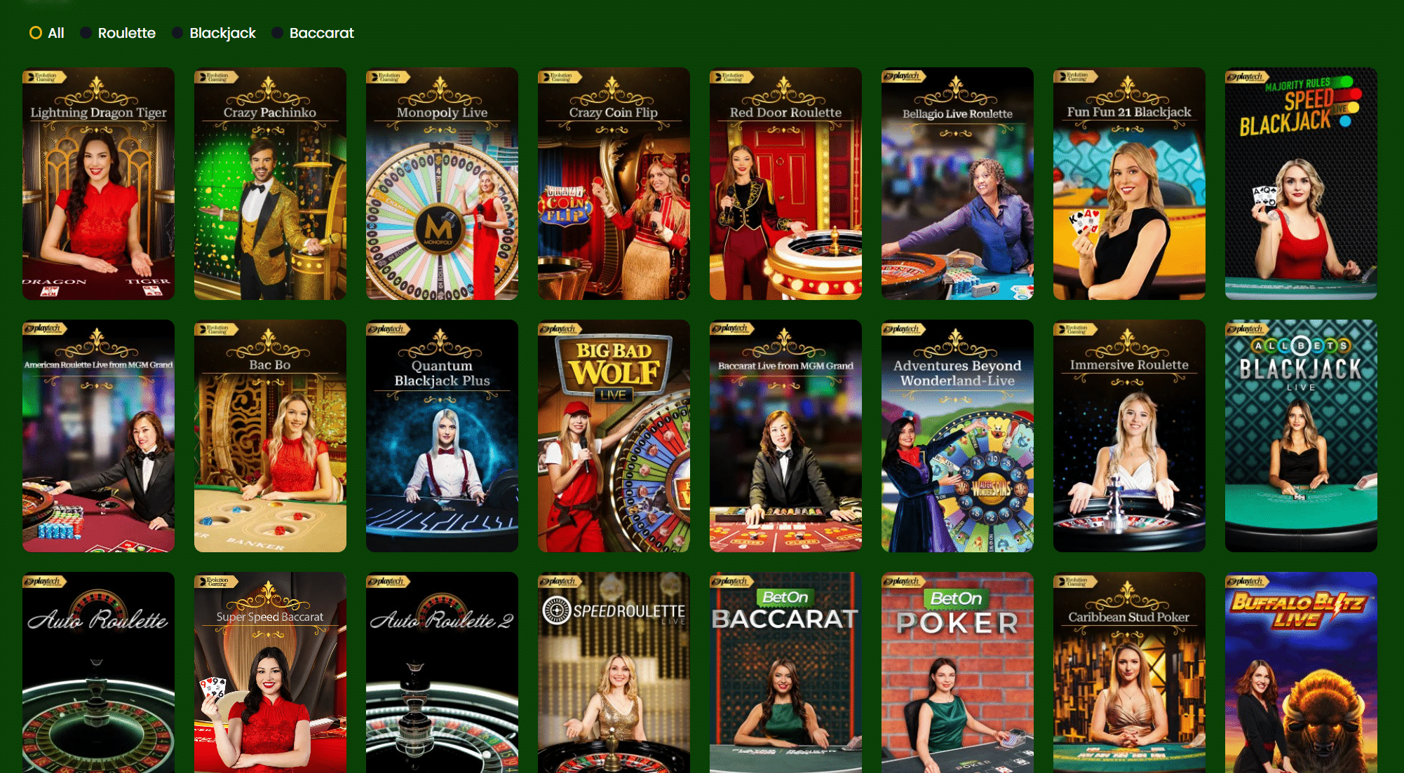 pots of luck live casino