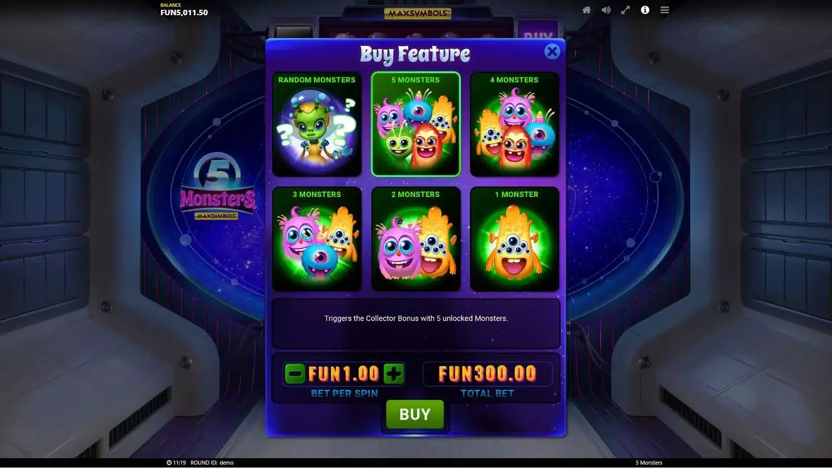 5 Monsters Bonus Buy