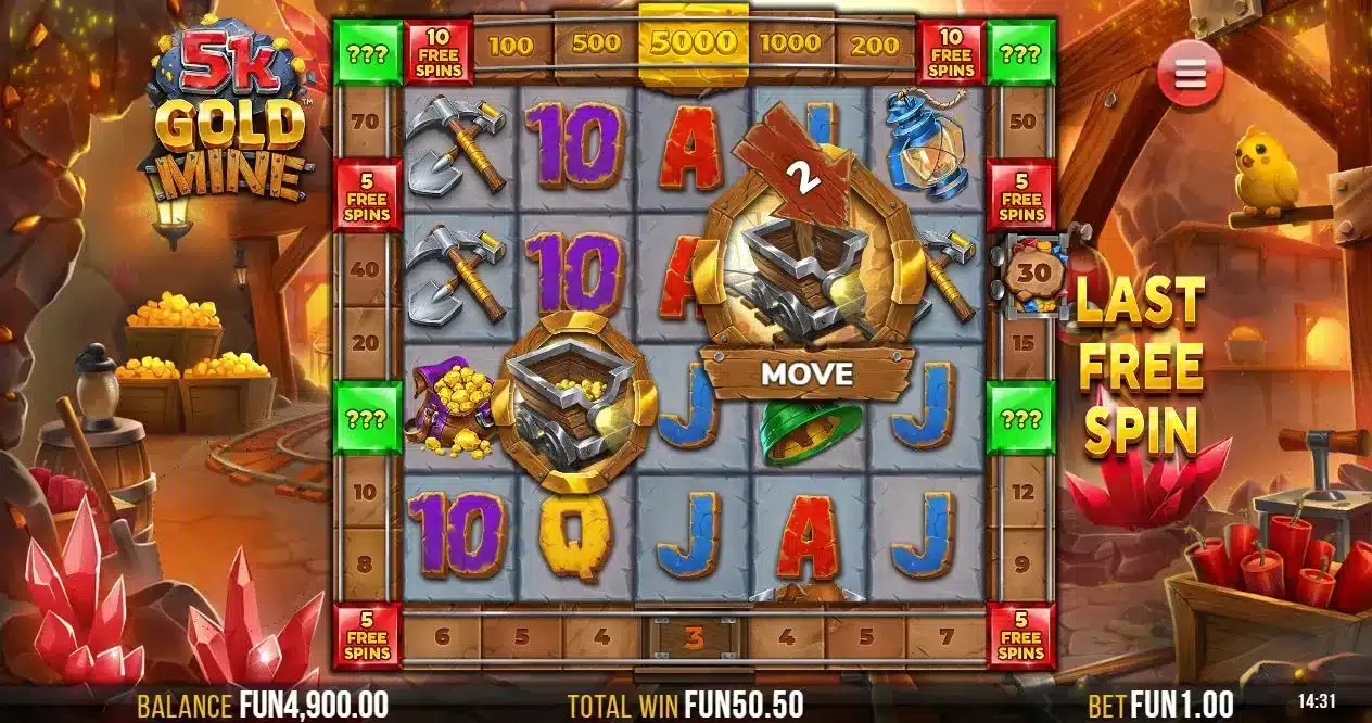 5k Gold Mine Dream Drop Free Spins