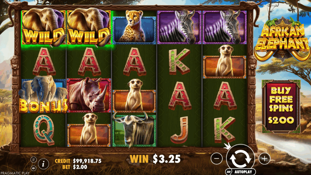 African Elephant Base Game & Features