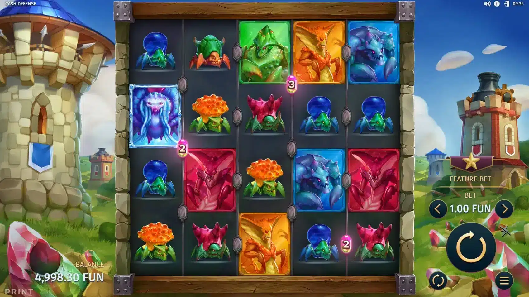 Cash Defense Base Game