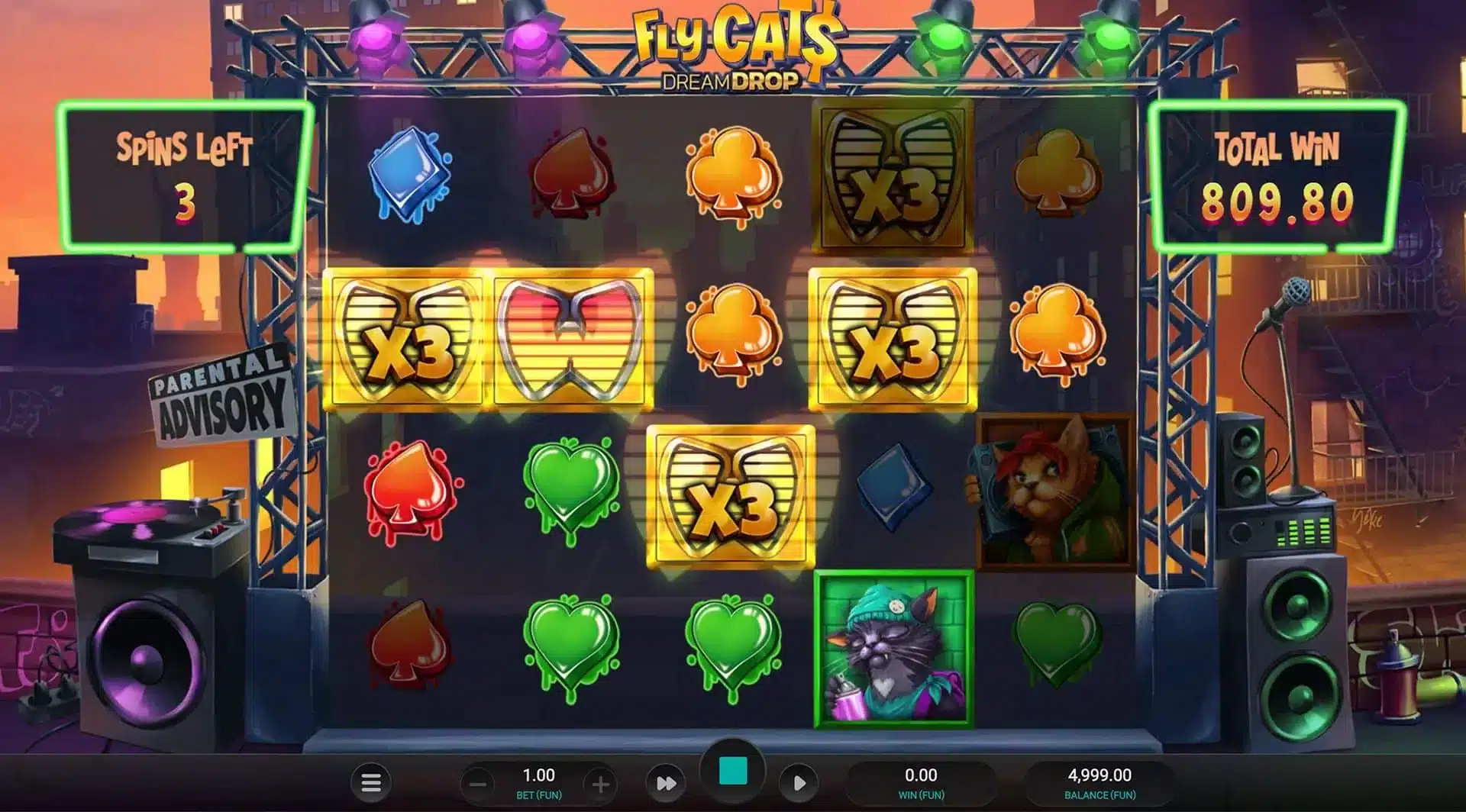 Fly Cat$ Dream Drop Free Spins