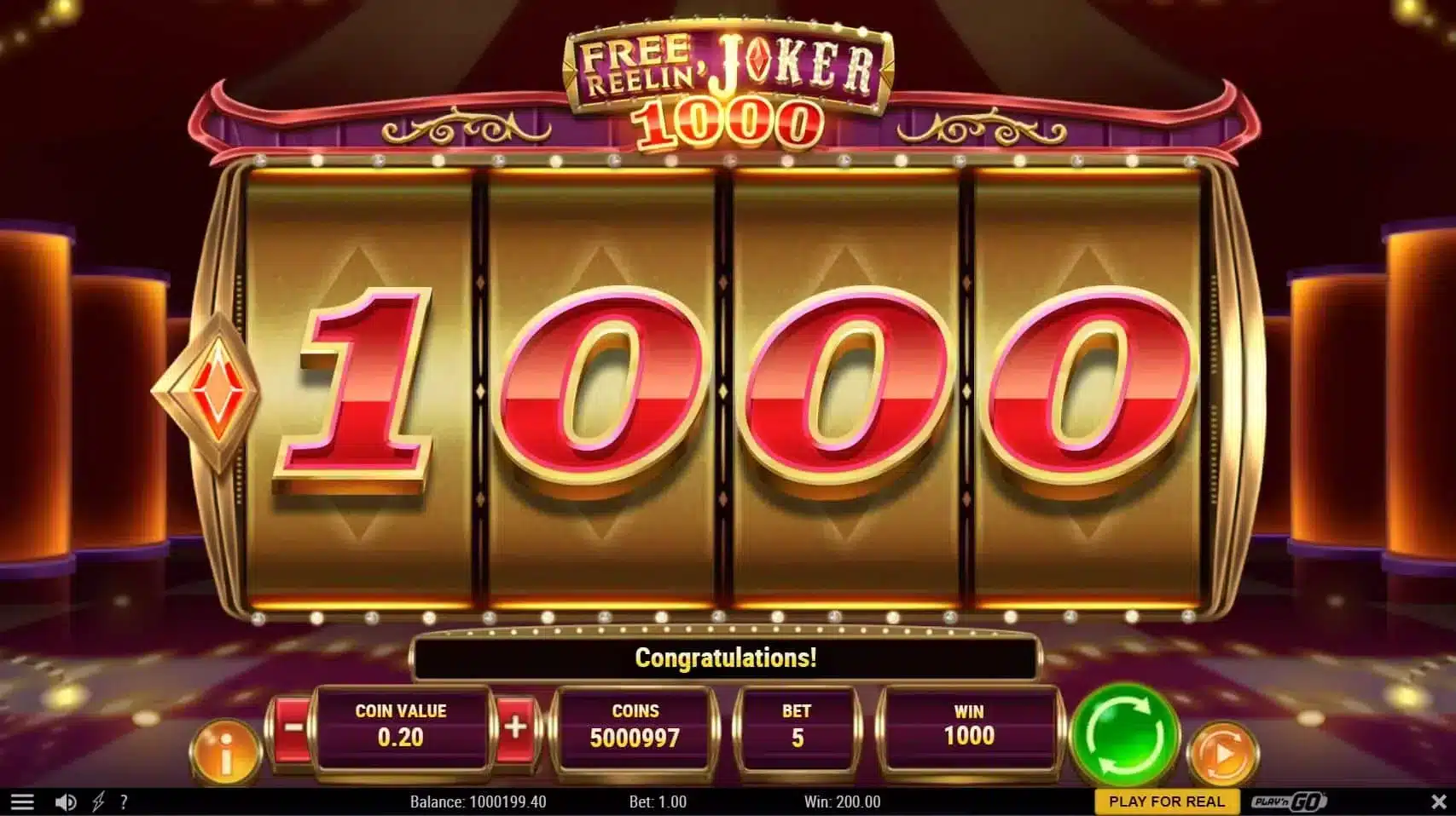 Free Reelin' Joker 1000 Max Win