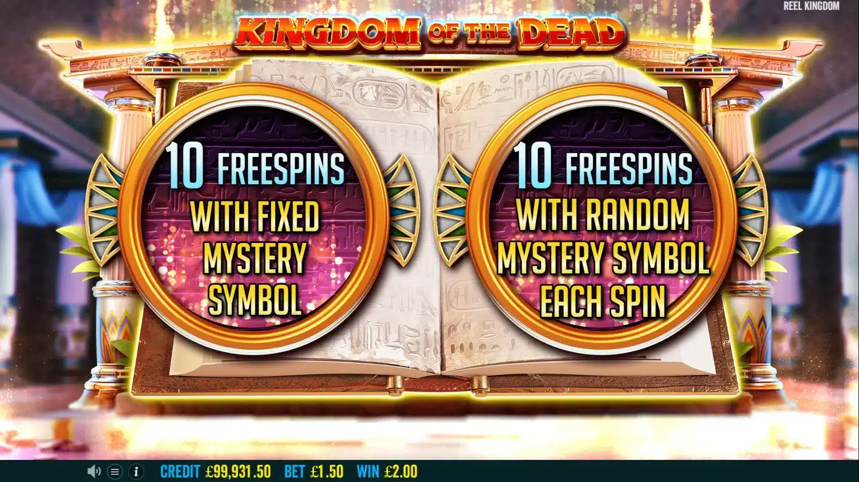 Kingdom of the Dead Free Spins Selection