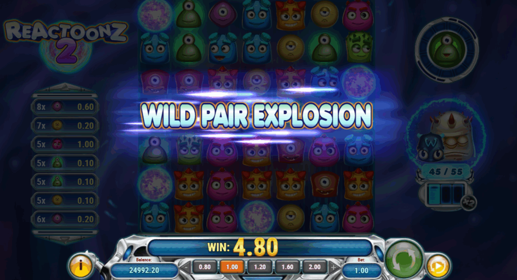 Reactoonz 2 Wild Pair Explosion