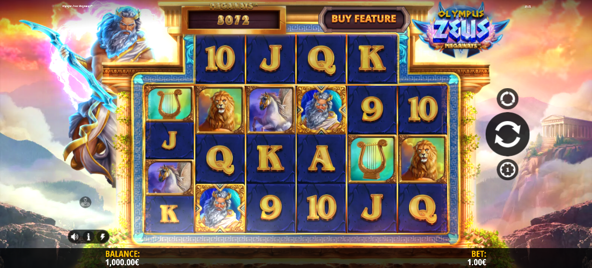 Olympus Zeus Megaways Base Game