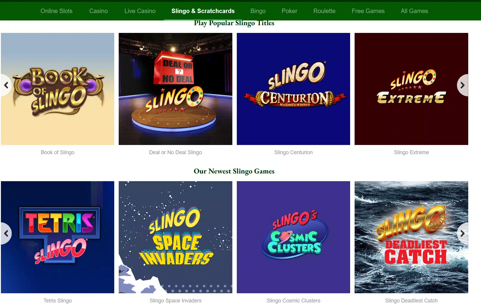 rainbow riches casino slingo