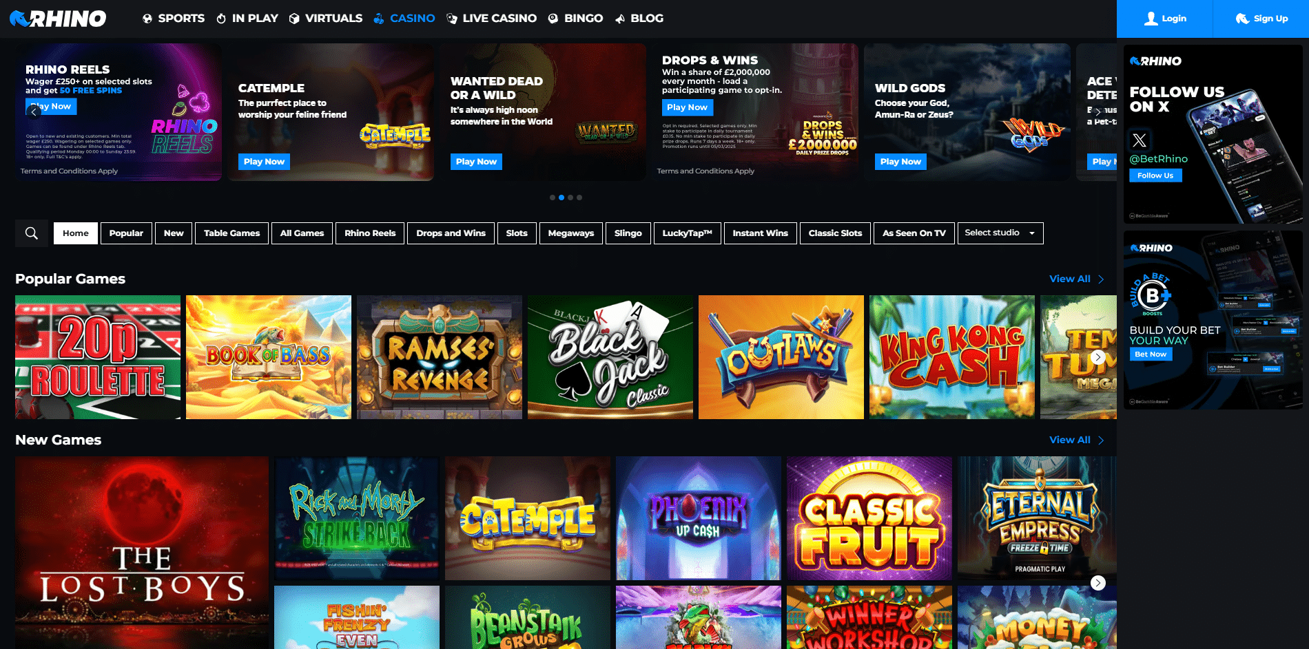 rhino casino homepage