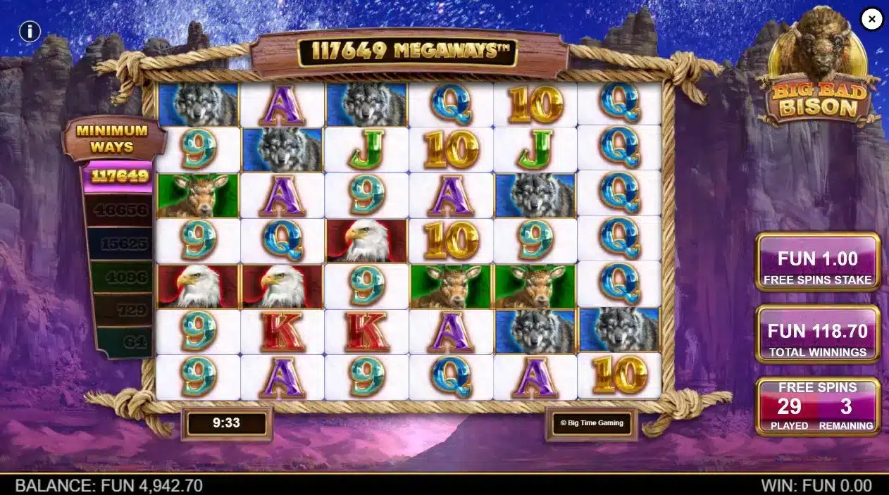 Big Bad Bison Free Spins