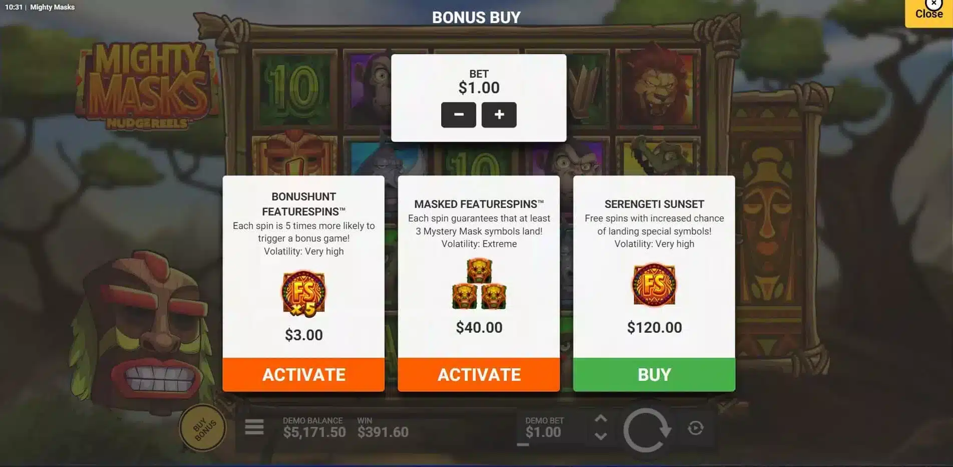 Mighty Masks Bonus Buy