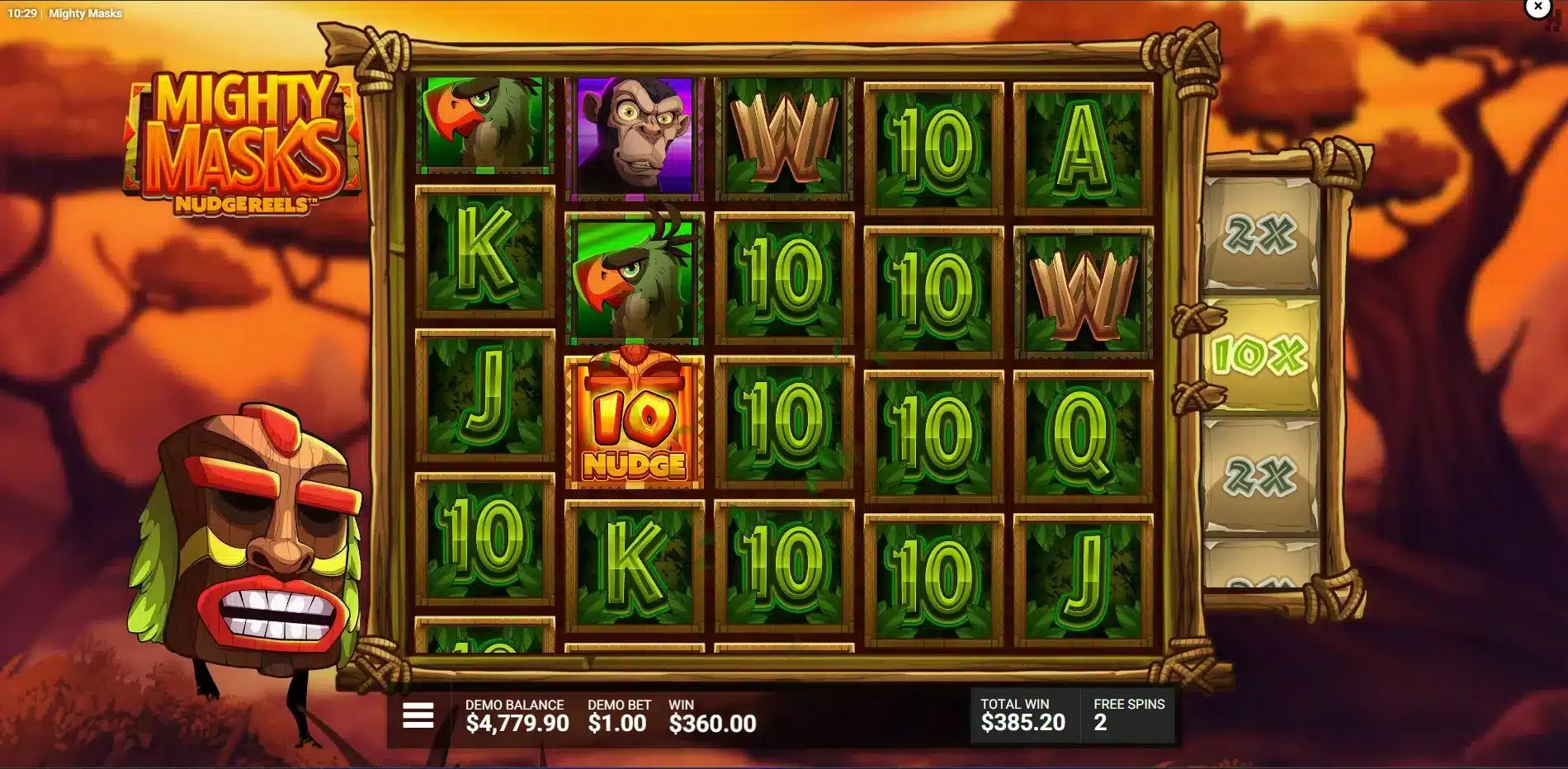 Mighty Masks Free Spins