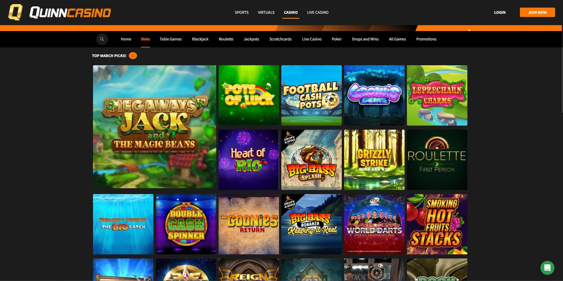 QuinnBet Casino Slots