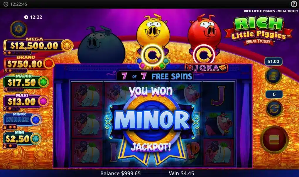 Rich Little Piggies Meal Ticket Free Spins