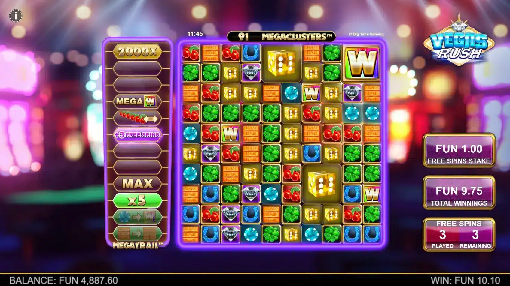 Vegas Rush Free Spins