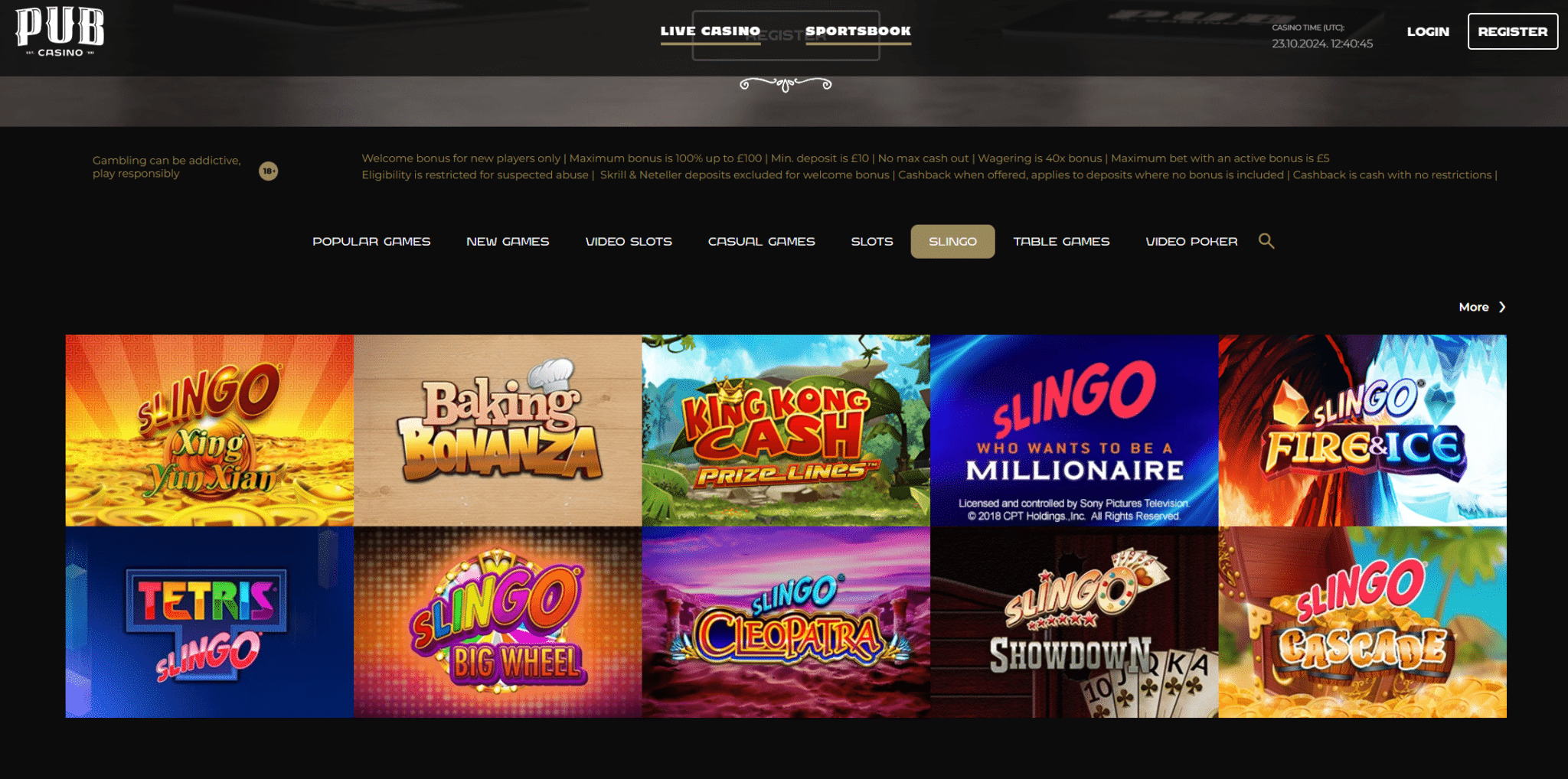 pub casino slingo