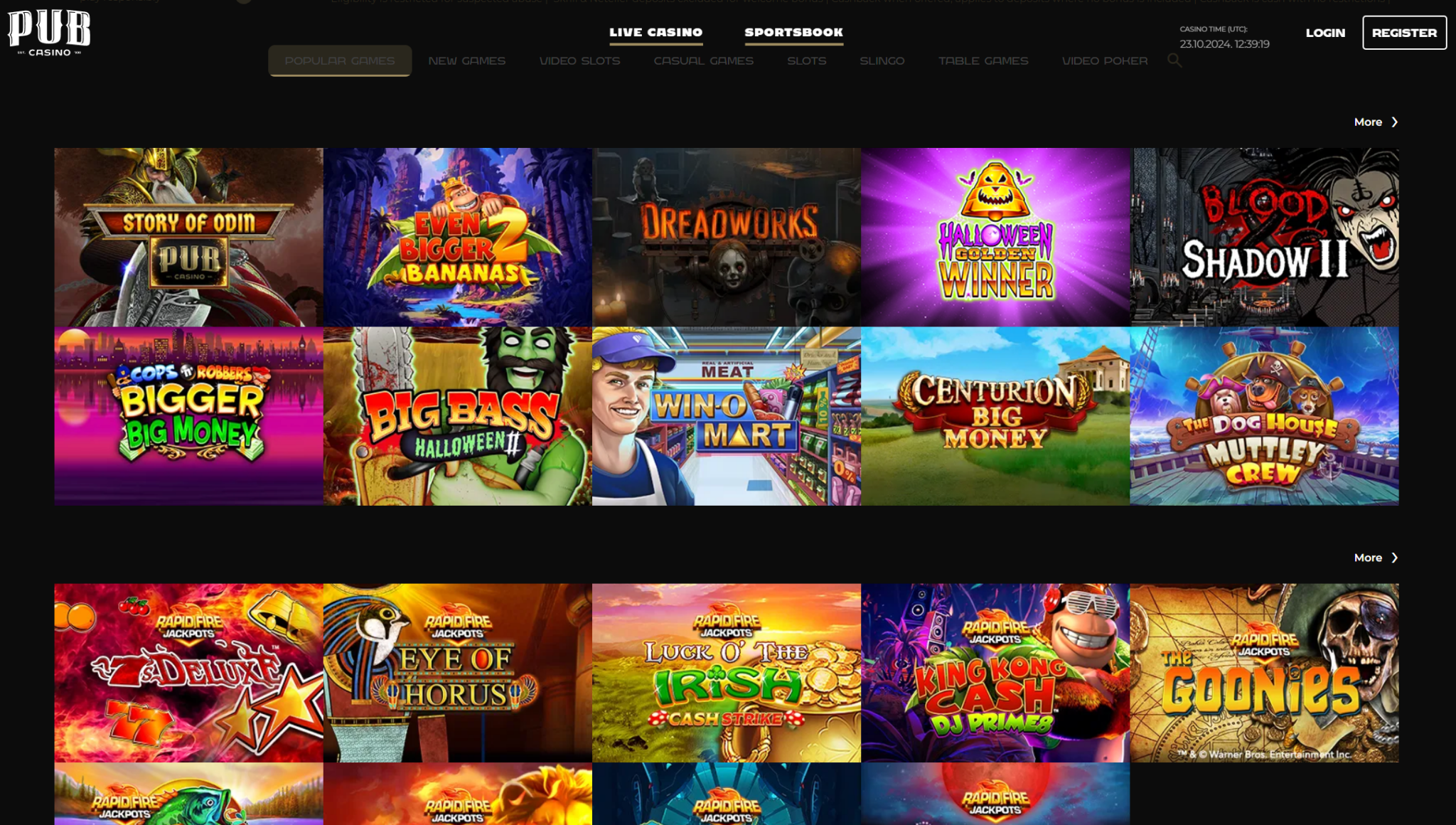 pub casino slots