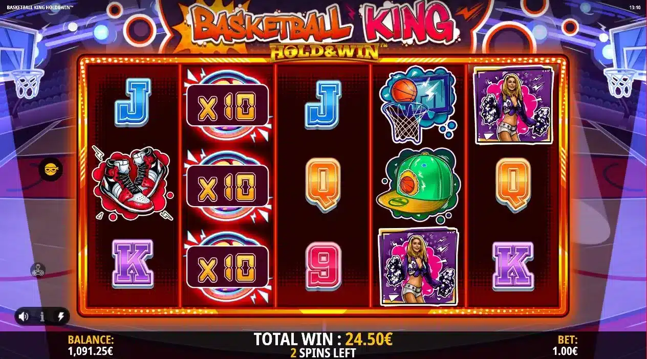 Basketball King Hold & Win Free Spins