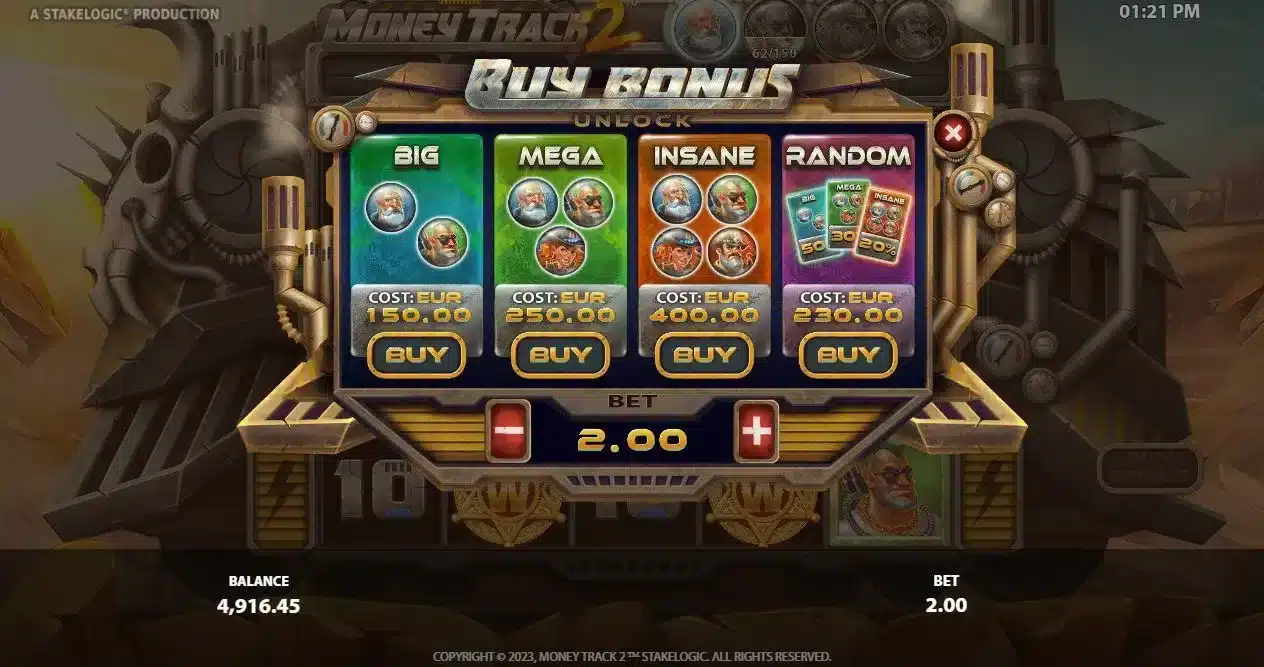 Money Track 2 Bonus Buy