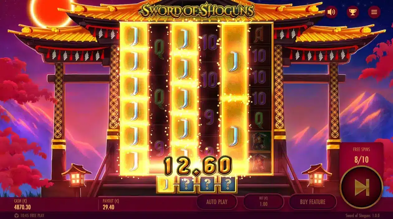 Sword of Shoguns Free Spins
